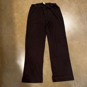 DONNI. Black Ribbed Track Pants